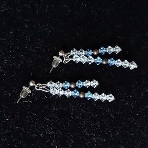 Beaded Crystal Dangle Earrings